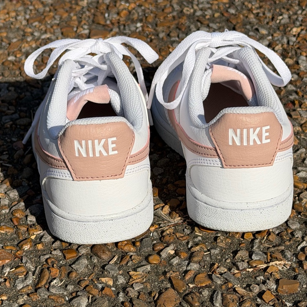 Nike Court Vision Low Next Nature Women's Shoes in the White/Pink Oxford color - Picture 3 of 10